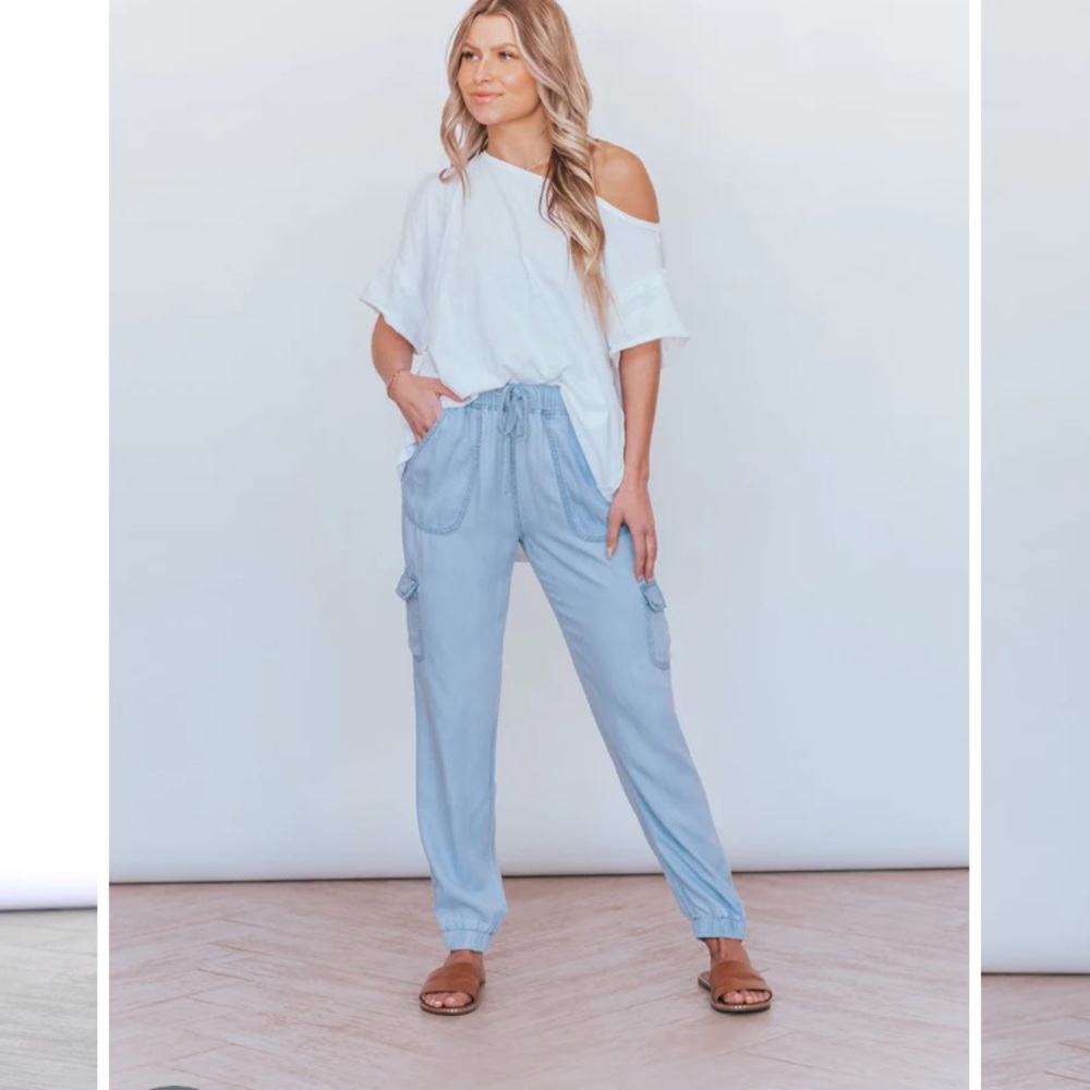Apricot Lane denim jogger super soft light weight  size small new w tags